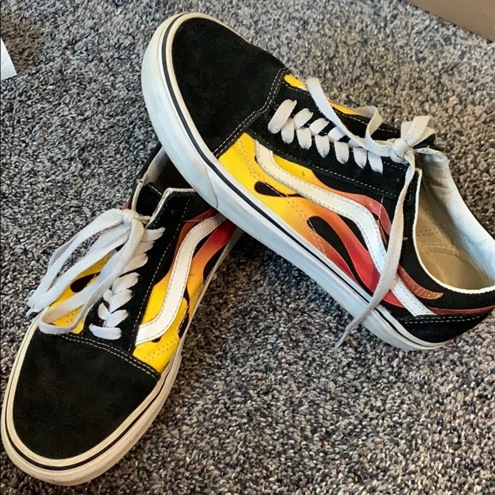 Old Skool Vans- Flame Colorway